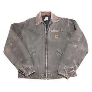 Carhartt J97 MOS Detroit Jacket Mens Large Tall Moss Green Blanket Lined Vintage